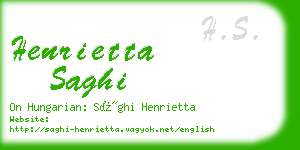 henrietta saghi business card